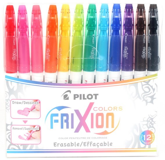 Ens. 12 marqueurs Frixion effaçables
