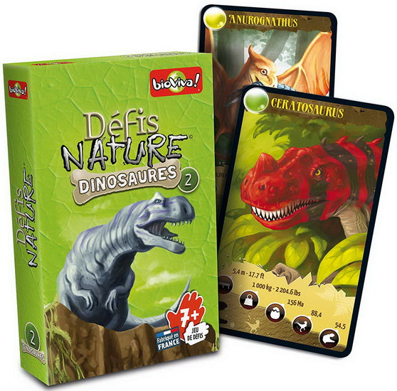 Cartes Défis Nature Dinosaures 2 vert