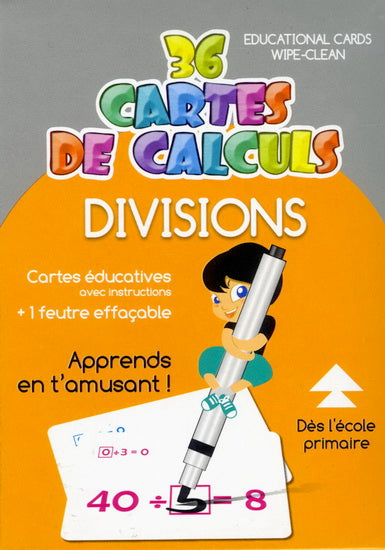 Cartes éducatives effacables - Les calculs 4 ass.