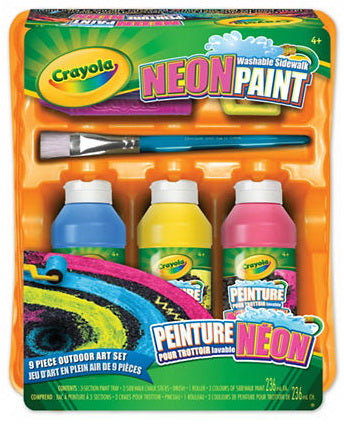 Crayola - 10 Bouteilles peinture lavable néon - Bricolage