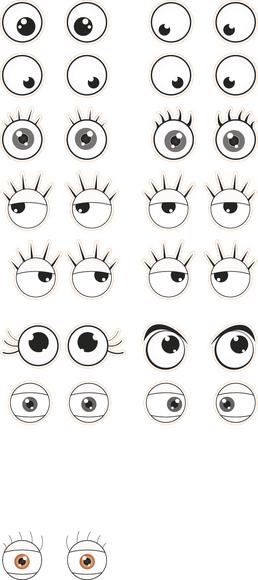 Autocollants Cooky : Yeux