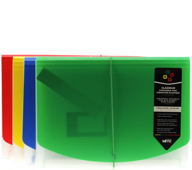 Classeur poly 13 pochettes avec fermeture élastique 4AS