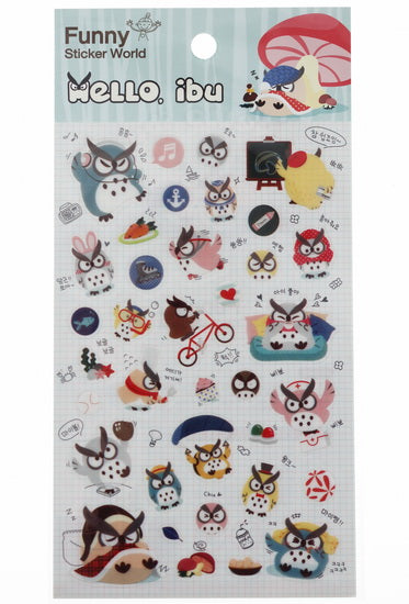 Gommettes Hiboux festifs