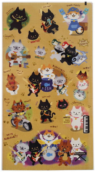 Gommettes Chats musiciens