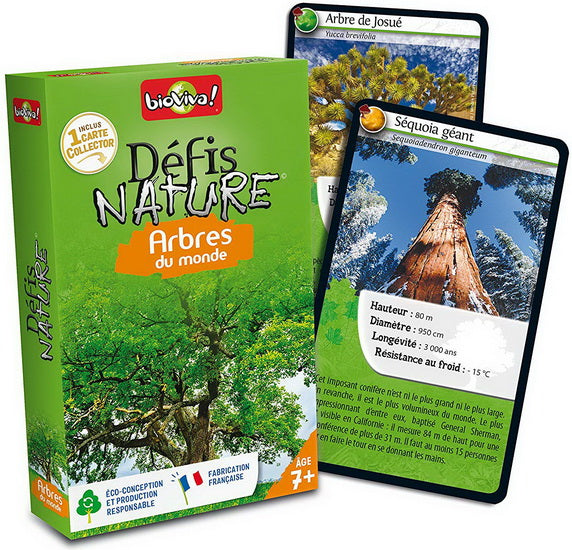 Cartes défis nature Arbres du monde