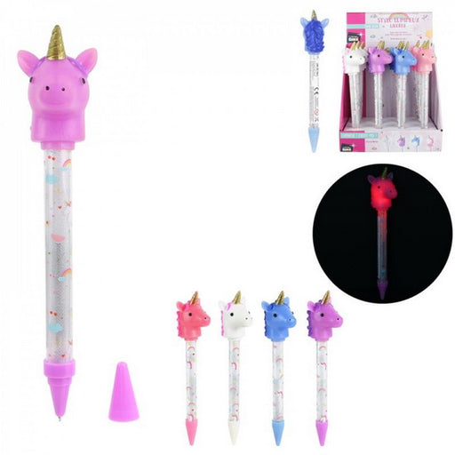 Stylo lumineux licorne 4as