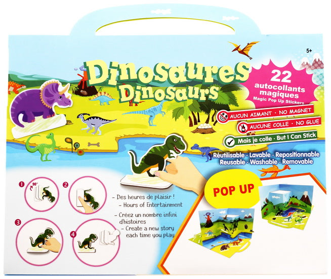 Autocollants scène pop up Dinosaures