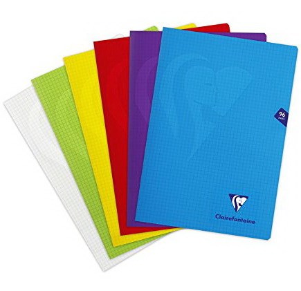 Cahier piqué polypro ligné 96p 21x29.7cm AS