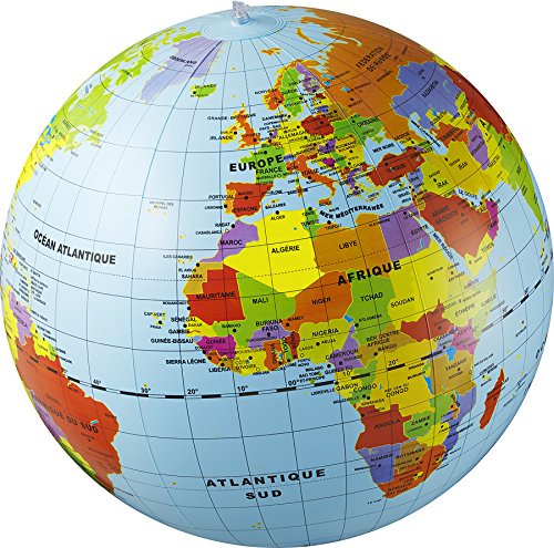 Globe gonflable Le monde Maxi 50 cm