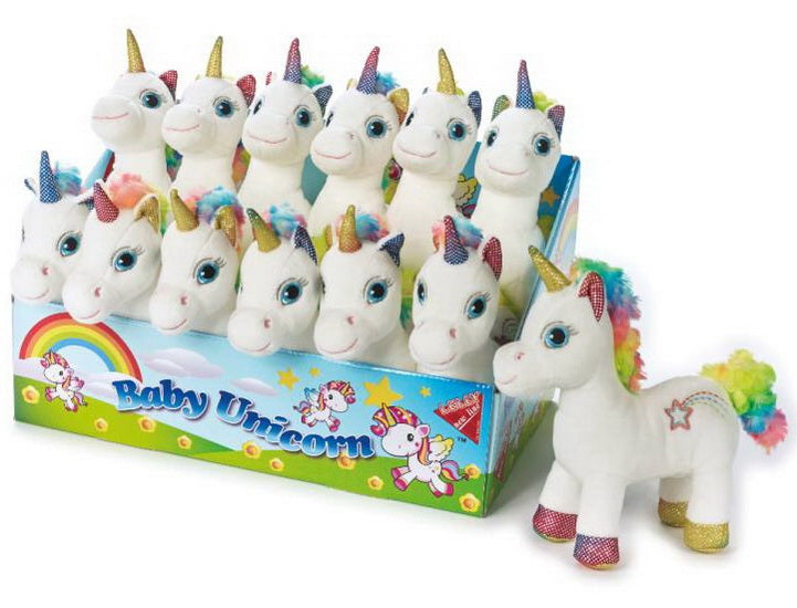 Peluche bébé licorne 18 cm