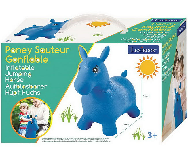 Cheval sauteur gonflable bleu