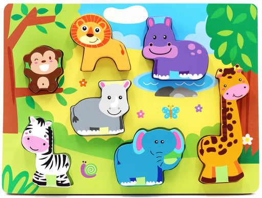 Casse-tête Chunky en bois Safari