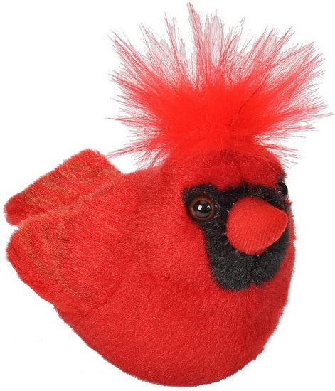 Peluche sonore Cardinal rouge