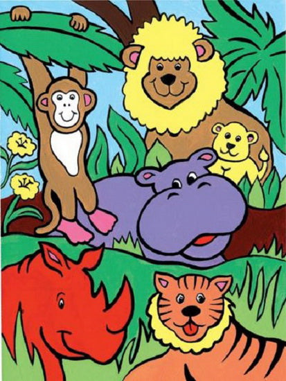 Peinture à numéros Mes premiers animaux de la jungle