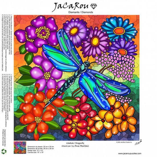 Libellule 30 x 30 cm