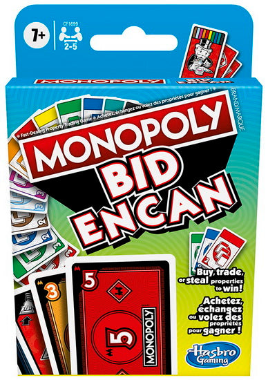 Monopoly Encan jeu de carte