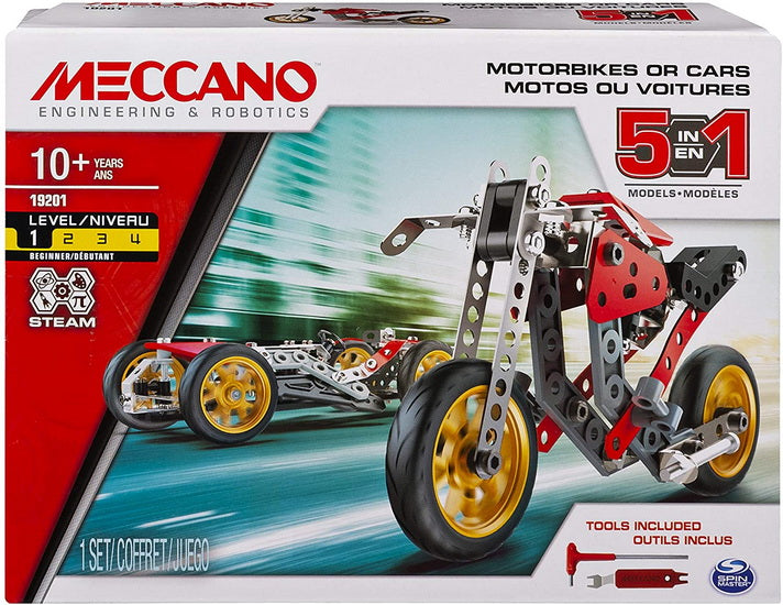 Meccano 5 en 1 moto de course Street Fighter