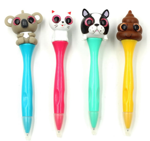 Stylo Animal yeux globuleux 4AS