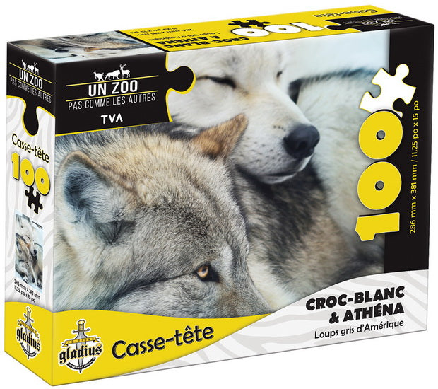 Loups gris Croc-blanc et Athéna 100 mcx