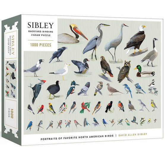 Sibley Backyard Birding Puzzle: 1000-Piece Jigsaw Puzzle with Portraits of Favorite North American Birds