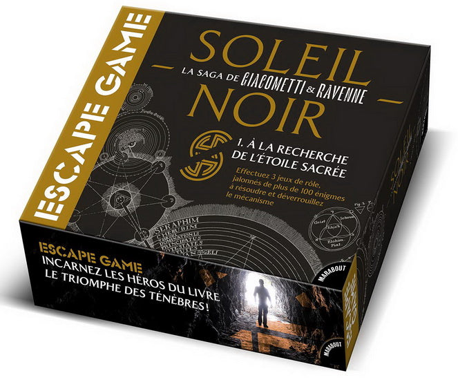 Soleil noir, la saga de Giacometti et Ravenne : escape game : à la recherche de l'étoile sacrée Cof.