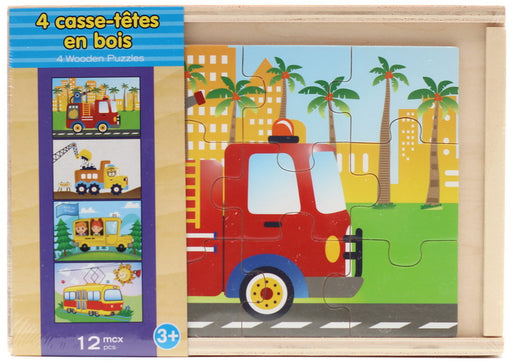 Casse-tête en bois 4 en 1 Transport