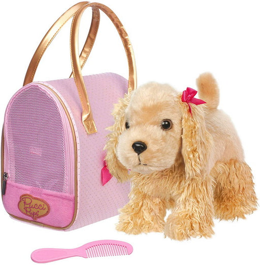 Pucci Bag or et rose avec chien Épagneul