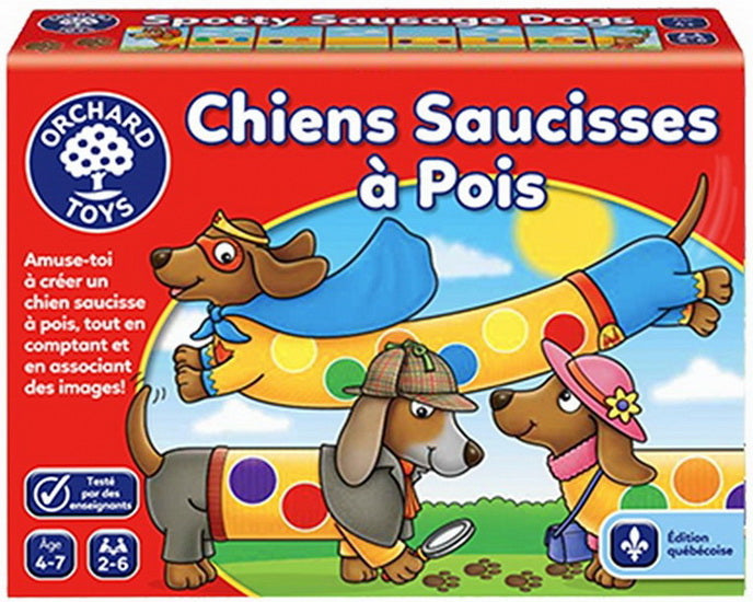 Chiens saucisses à pois