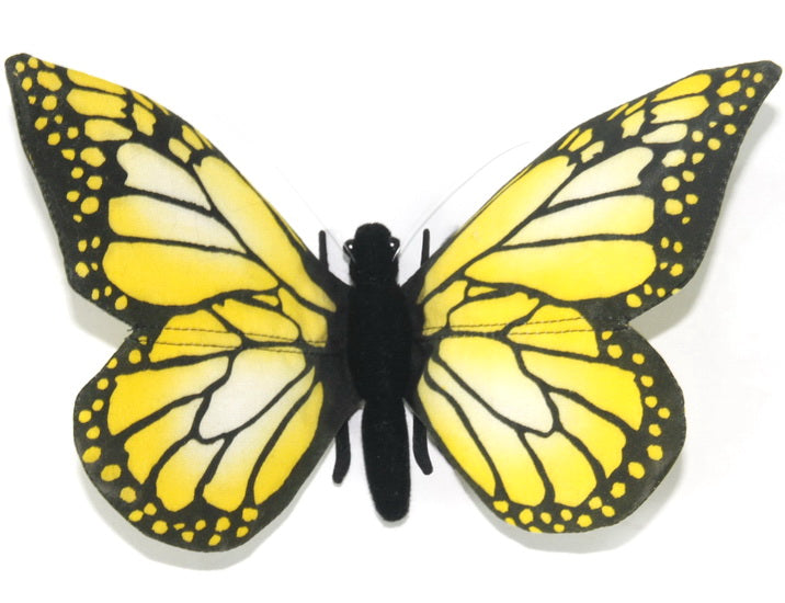 Peluche Papillon jaune 12cm
