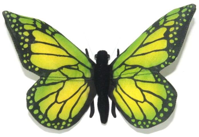 Peluche Papillon vert 12cm