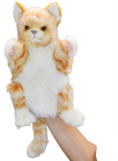 Marionnette chat roux 30cm
