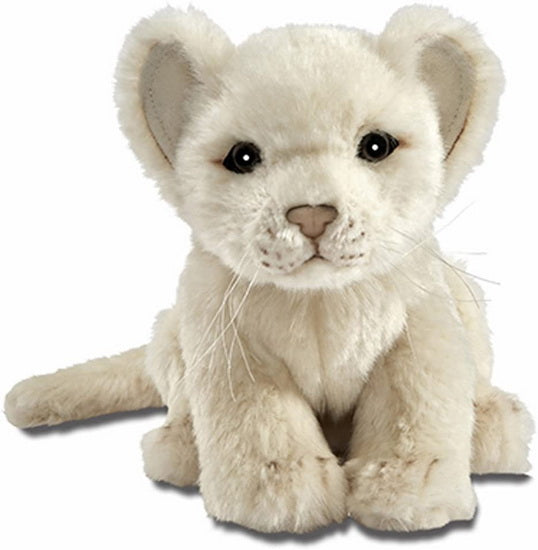 Peluche lionceau blanc 17cm