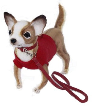 Peluche Chihuahua gilet rouge 22cm