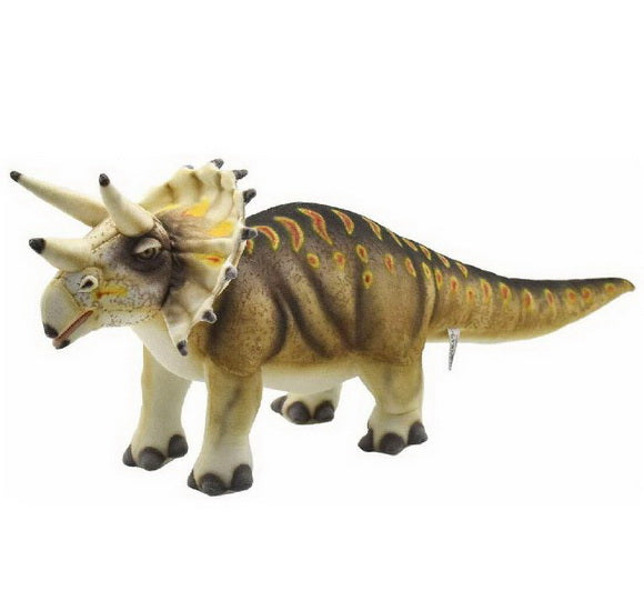 Peluche Tricératops crème 68cm