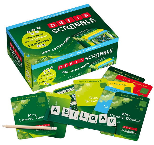 Défis Scrabble : s'entraîner au Scrabble en s'amusant ! : 200 cartes-défis Cof. N. éd.