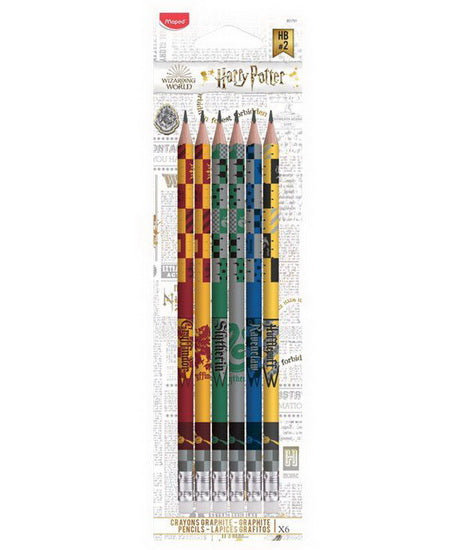 Ens. 6 crayons à mines HB Harry Potter