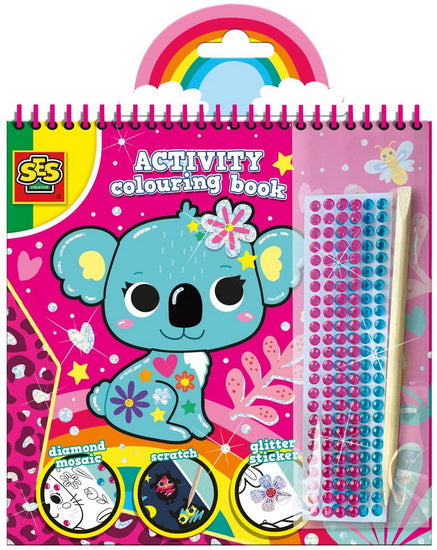 Livre de Coloriage et d'activitées Diamant 3 en 1