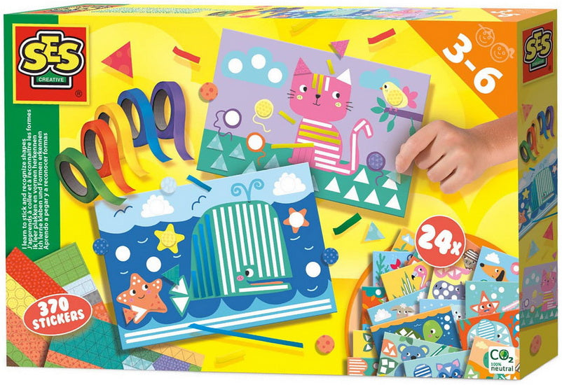 J'apprends à coller et reconnaître les formes