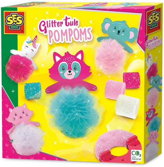 Pompons en tulle pailletés