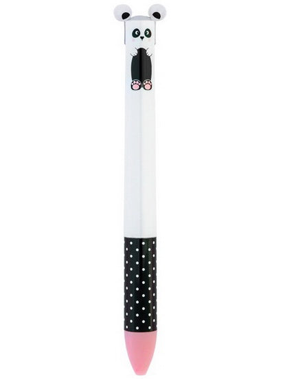 Stylo deux couleurs Click clack Panda