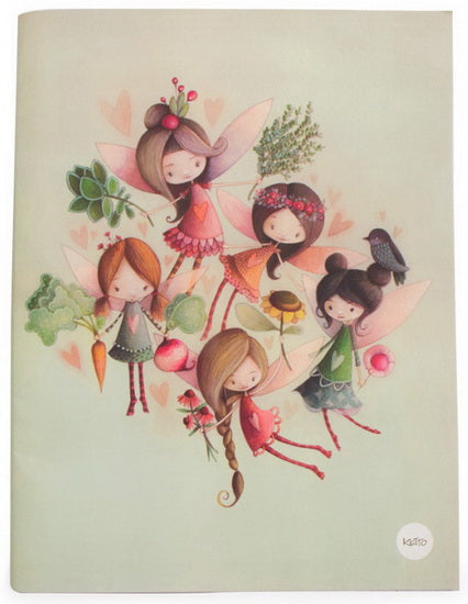 Cahier quadrillé Fées du Jardin 
