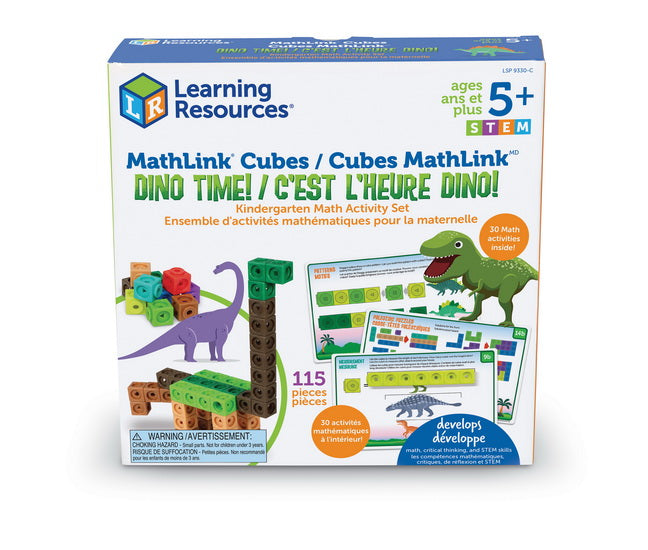 Cubes Mathlink C'est l'heure dino!