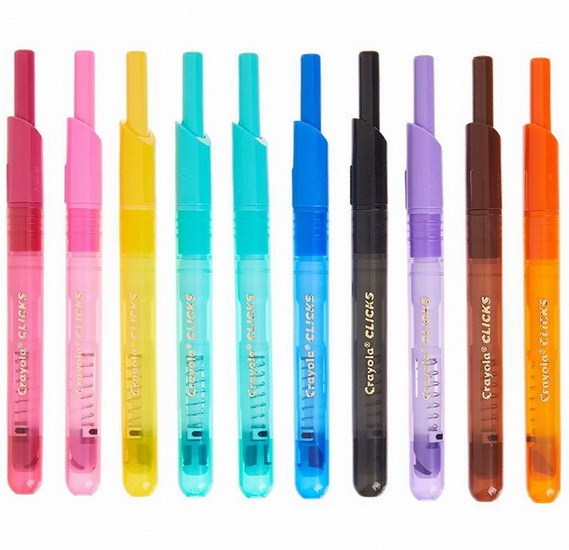 Ens. 10 marqueurs rétractables lavables