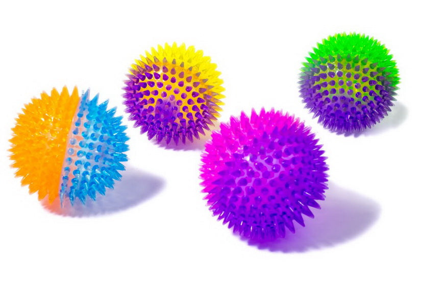 Balle Spiky deux couleurs avec lumière