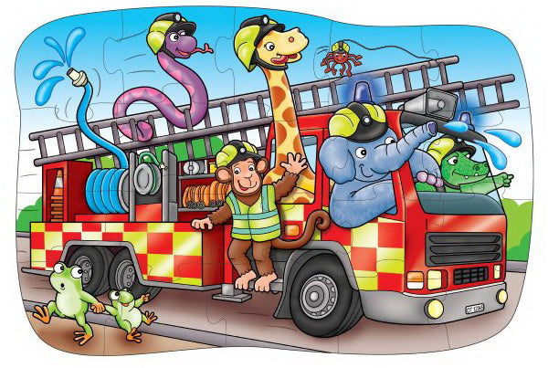 Casse-tête plancher 20 gros camion de pompiers