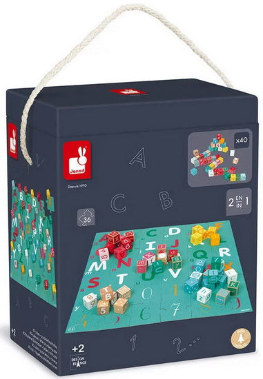 Kubix ensemble de 40 blocs lettres & chiffres