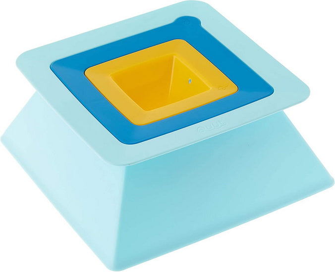 Pira bleu vintage + bleu profond + jaune mellow