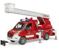 MB Sprinter échelle de pompier sons et lumière avec pompe à eau