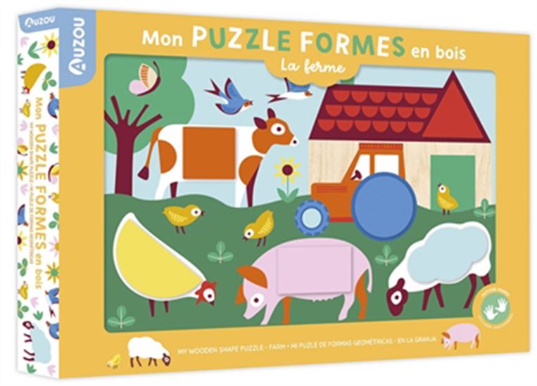 Ferme : mon puzzle formes en bois(La)