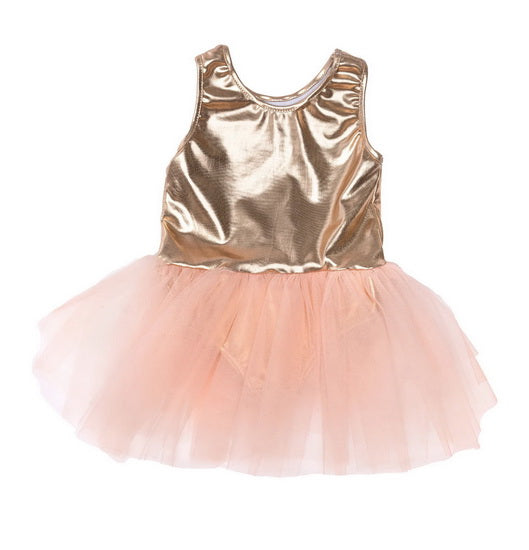 Ballet Tutu Dress, Rose Gold, Size 3-4